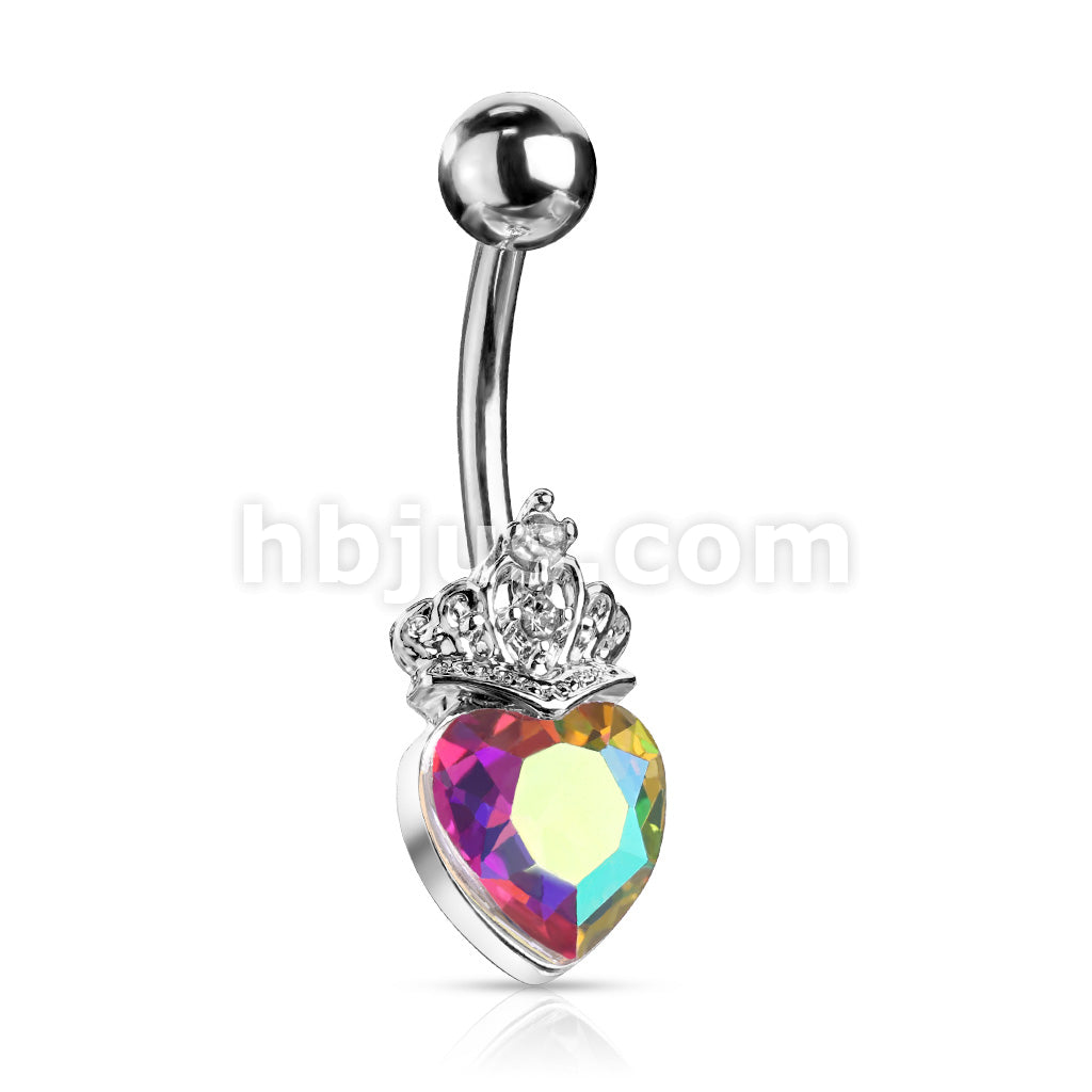 316L Surgical Steel 316L Surgical Steel Heart Crystal and Crystal Set... - Image 3