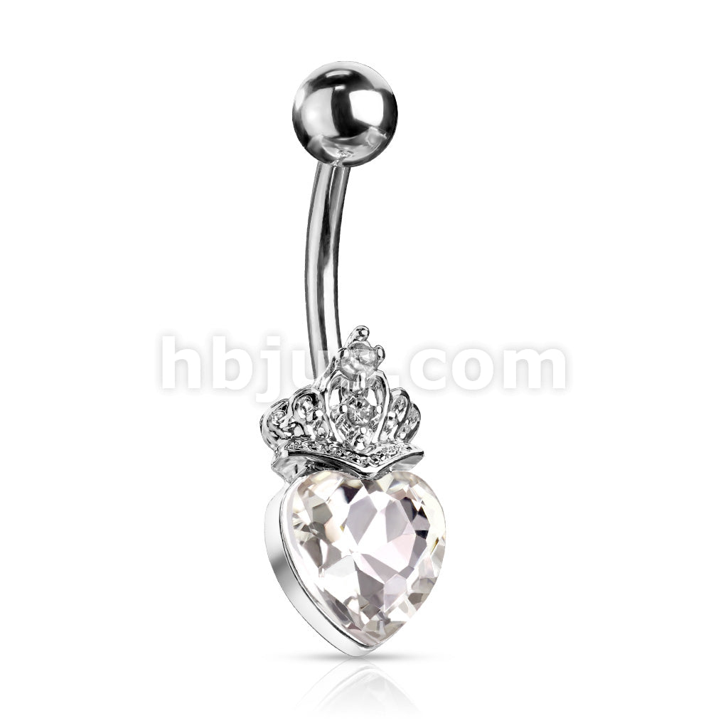 316L Surgical Steel 316L Surgical Steel Heart Crystal and Crystal Set... - Image 4