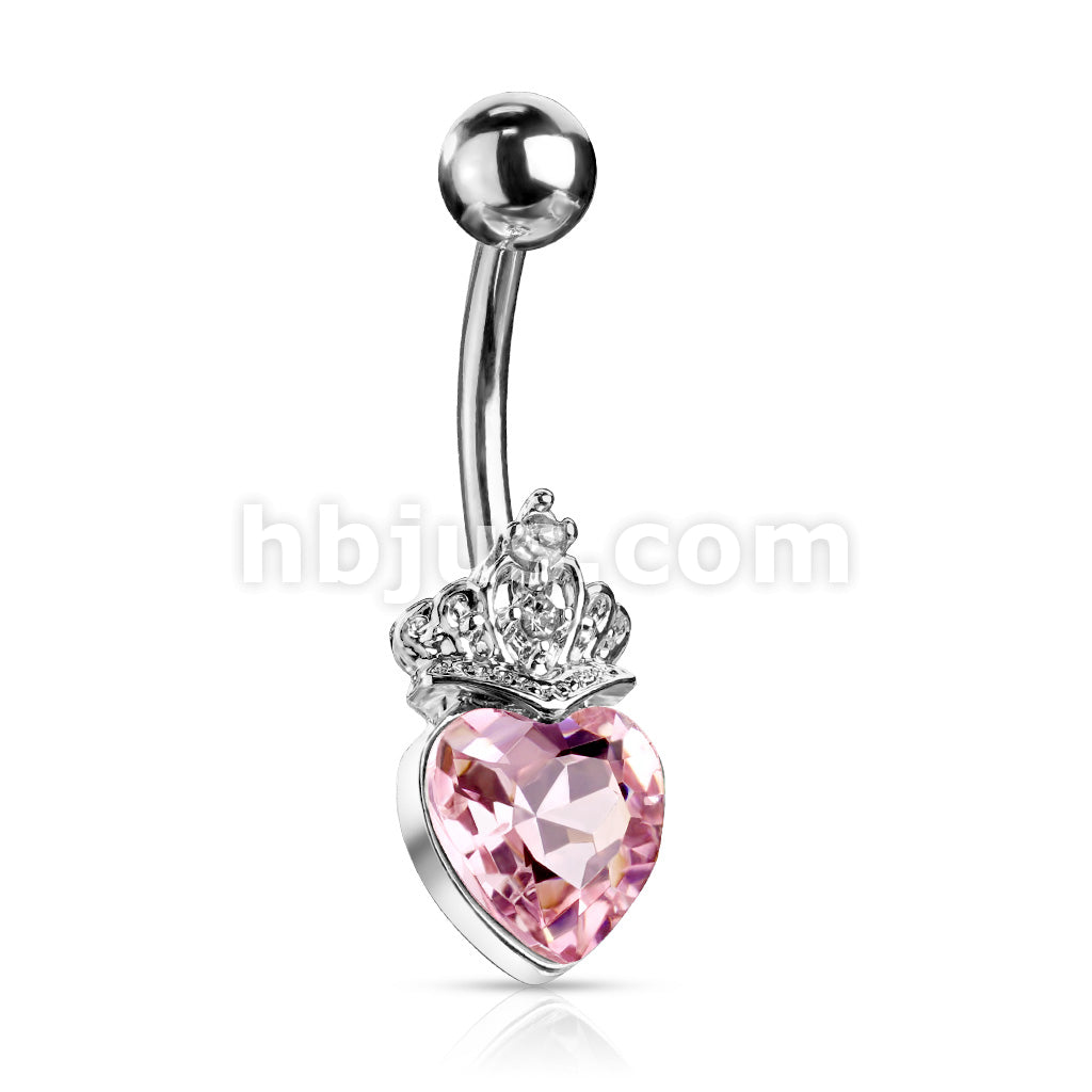 316L Surgical Steel 316L Surgical Steel Heart Crystal and Crystal Set... - Image 5