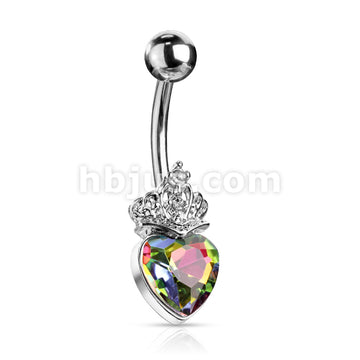 316L Surgical Steel 316L Surgical Steel Heart Crystal and Crystal Set... - Image 7