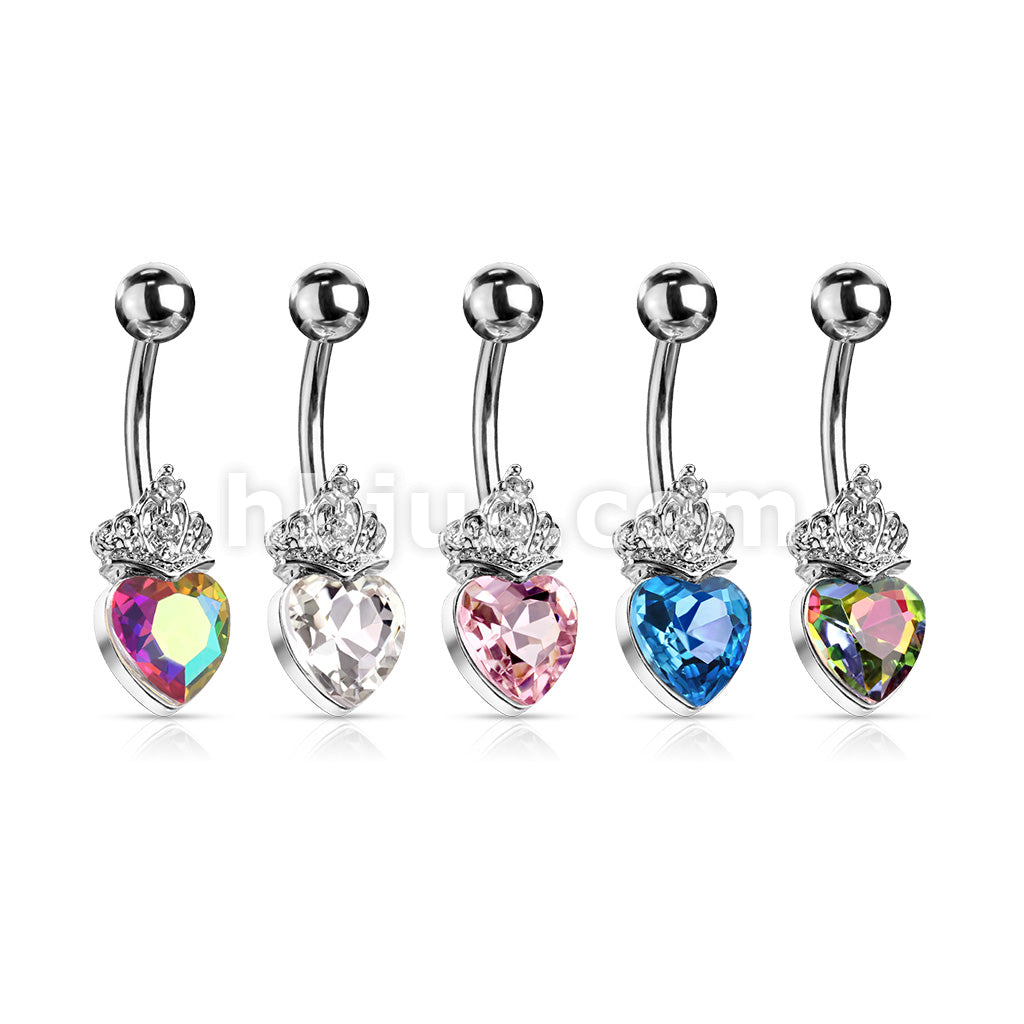 316L Surgical Steel 316L Surgical Steel Heart Crystal and Crystal Set... - Image 9