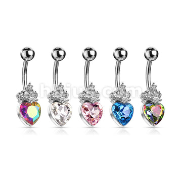 316L Surgical Steel 316L Surgical Steel Heart Crystal and Crystal Set... - Image 9