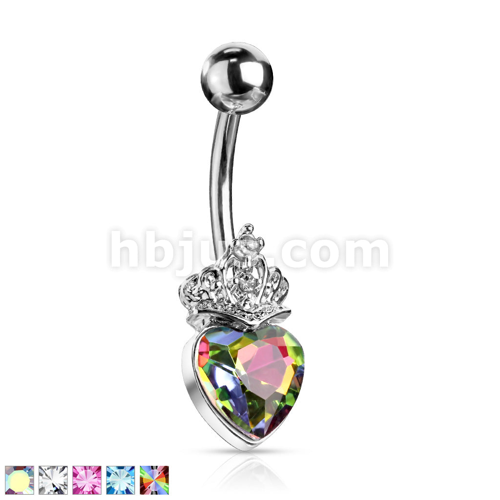 316L Surgical Steel 316L Surgical Steel Heart Crystal and Crystal Set... - Image 2