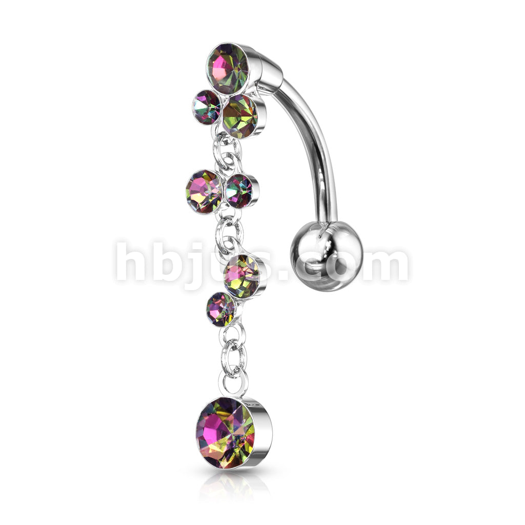 316L Surgical Steel 316L Surgical Steel Cascading Crystal Set Bubbles... - Image 5