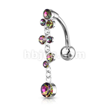 316L Surgical Steel 316L Surgical Steel Cascading Crystal Set Bubbles... - Image 5