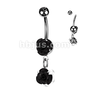 316L Surgical Steel 316L Surgical Steel Double Metal Rose Gem Ball... - Image 3