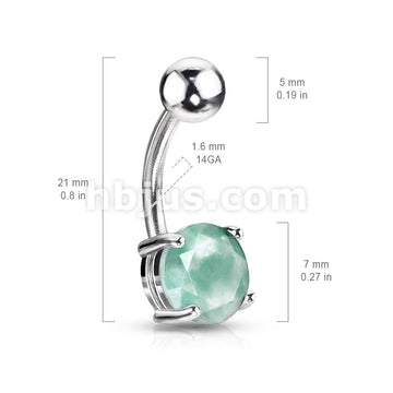 316L Surgical Steel 316L Surgical Steel Amazonite Semi Precious Stone... - Image 2