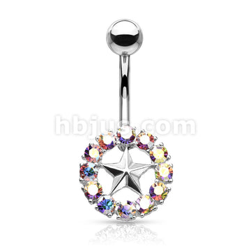 316L Surgical Steel 316L Surgical Steel Star With Crystal Surroundings... - Image 3