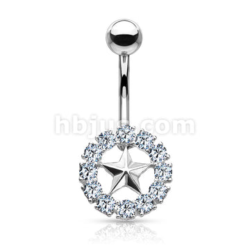 316L Surgical Steel 316L Surgical Steel Star With Crystal Surroundings... - Image 4