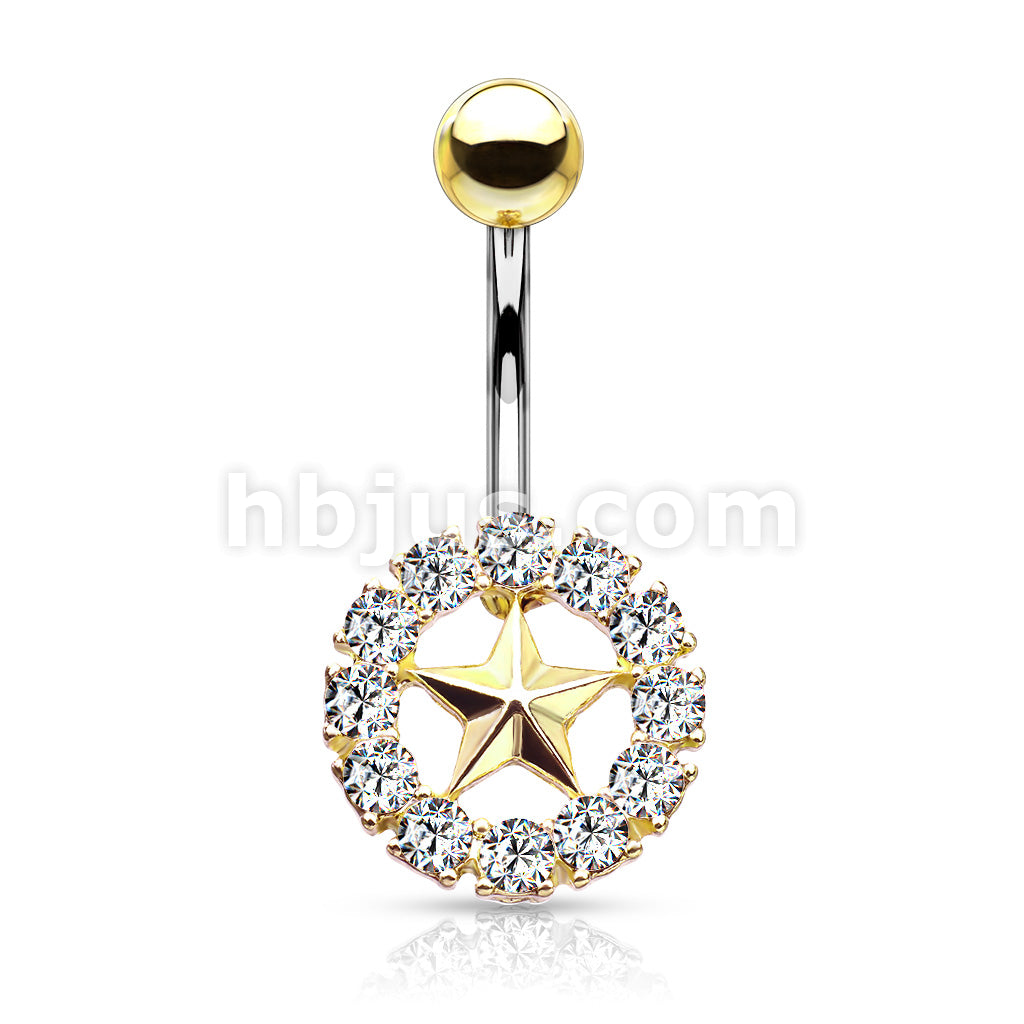 316L Surgical Steel 316L Surgical Steel Star With Crystal Surroundings... - Image 5