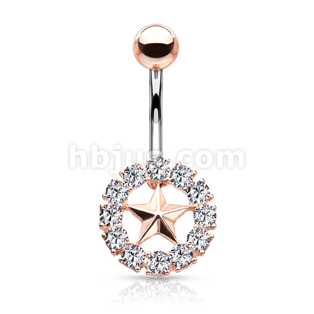 316L Surgical Steel 316L Surgical Steel Star With Crystal Surroundings... - Image 6