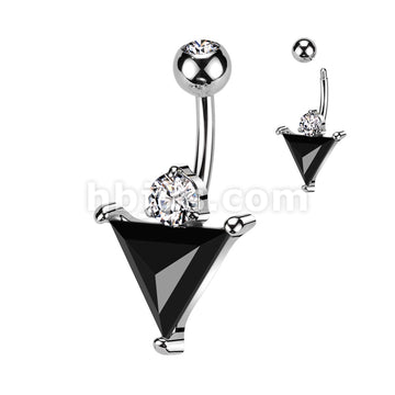 316L Surgical Steel 316L Surgical Steel Belly Button Ring With Huge... - Image 3