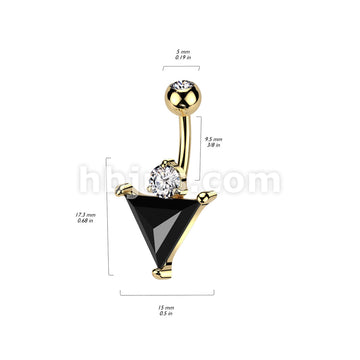 316L Surgical Steel 316L Surgical Steel Belly Button Ring With Huge... - Image 4