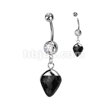 316L Surgical Steel Double Jeweled 316L Surgical Steel Belly Button... - Image 3