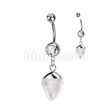 316L Surgical Steel Double Jeweled 316L Surgical Steel Belly Button... - Image 5