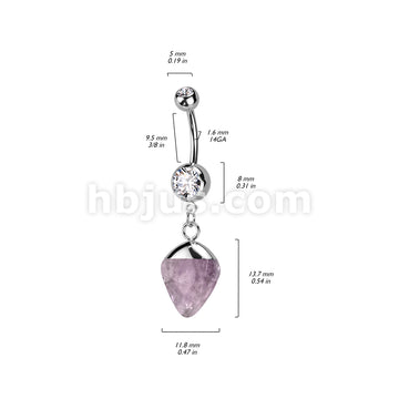316L Surgical Steel Double Jeweled 316L Surgical Steel Belly Button... - Image 6