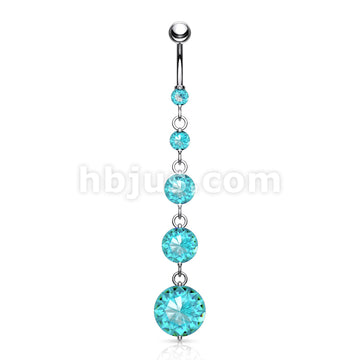316L Surgical Steel 316L Surgical Steel 5 Round Solitare CZ Vertical... - Image 6