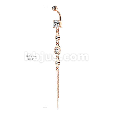 316L Surgical Steel 316L Surgical Steel CZ Centered Drops With Chain... - Image 7