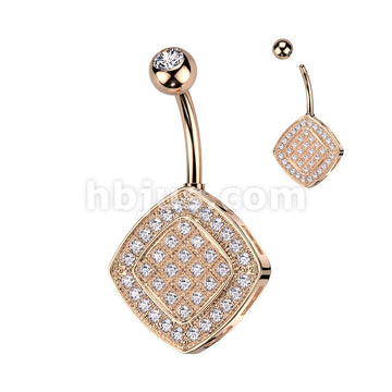 316L Surgical Steel 316L Surgical Steel Belly Ring With Two Tier... - Image 4