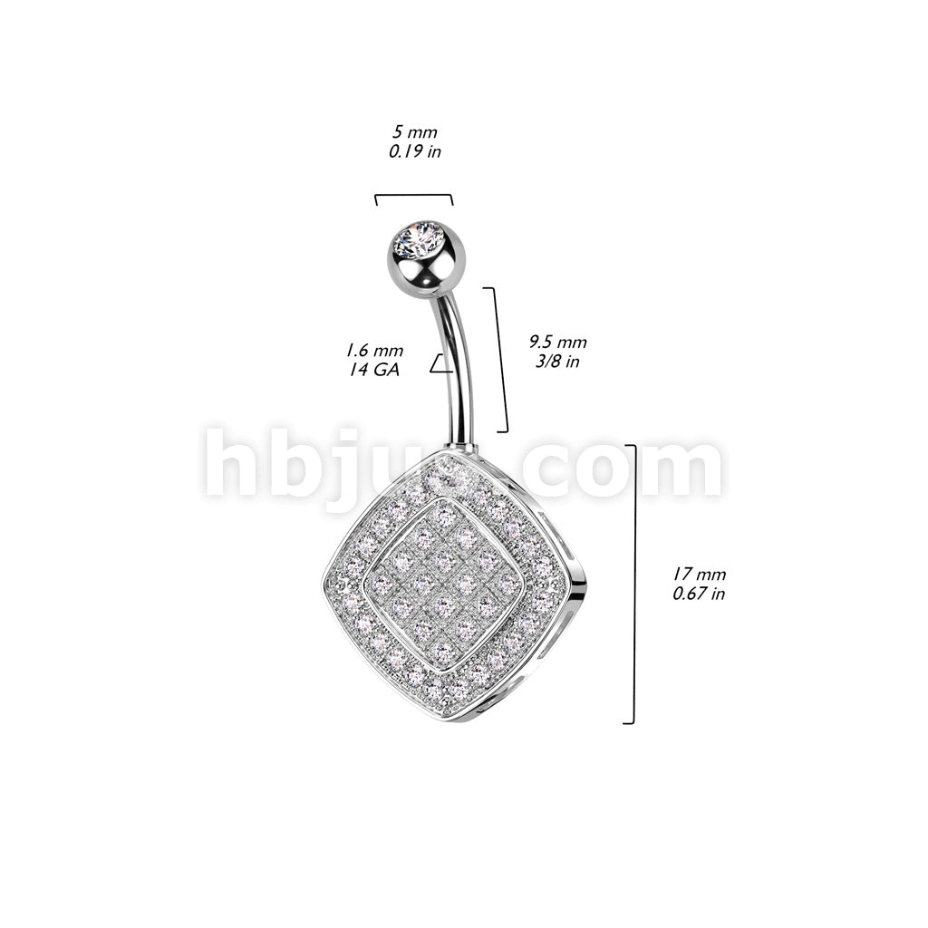 316L Surgical Steel 316L Surgical Steel Belly Ring With Two Tier... - Image 5