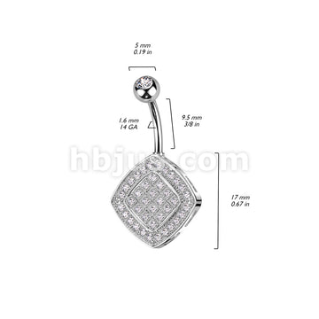 316L Surgical Steel 316L Surgical Steel Belly Ring With Two Tier... - Image 5