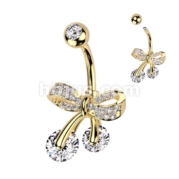 316L Surgical Steel 316L Surgical Steel CZ Pave Ribbon With Double CZ... - Image 3