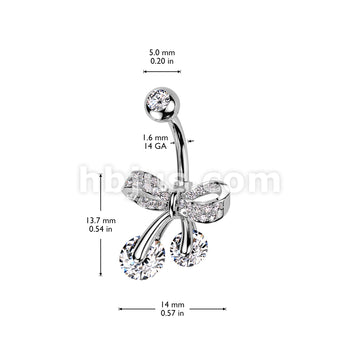 316L Surgical Steel 316L Surgical Steel CZ Pave Ribbon With Double CZ... - Image 4
