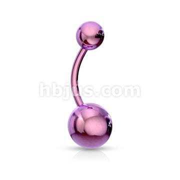 Titanium IP Over 316L Surgical Steel Navel Ring - Image 3