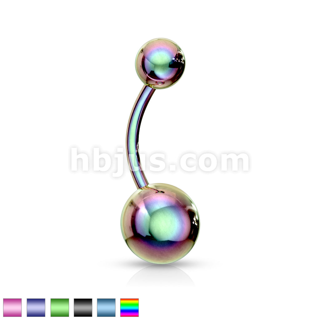 Titanium IP Over 316L Surgical Steel Navel Ring - Image 2