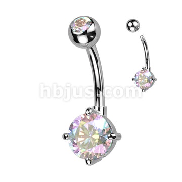 ASTM F136 Titanium Implant Grade Titanium With Bezel Set CZ Top and... - Image 2