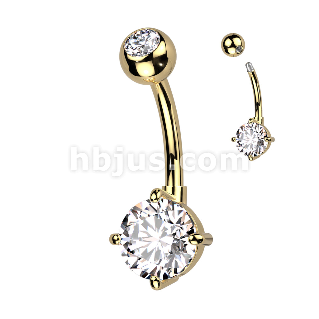ASTM F136 Titanium Implant Grade Titanium With Bezel Set CZ Top and... - Image 4
