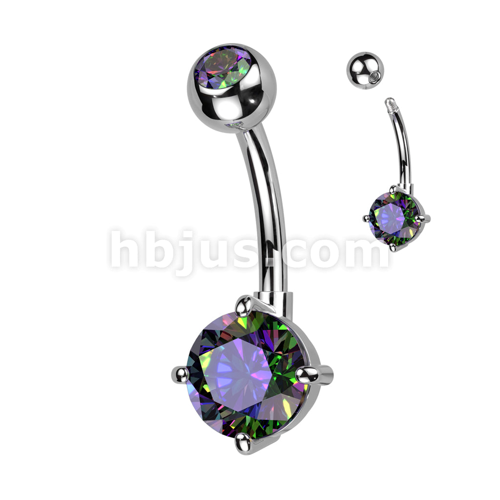 ASTM F136 Titanium Implant Grade Titanium With Bezel Set CZ Top and... - Image 5