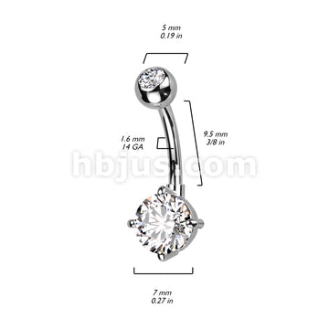 ASTM F136 Titanium Implant Grade Titanium With Bezel Set CZ Top and... - Image 6