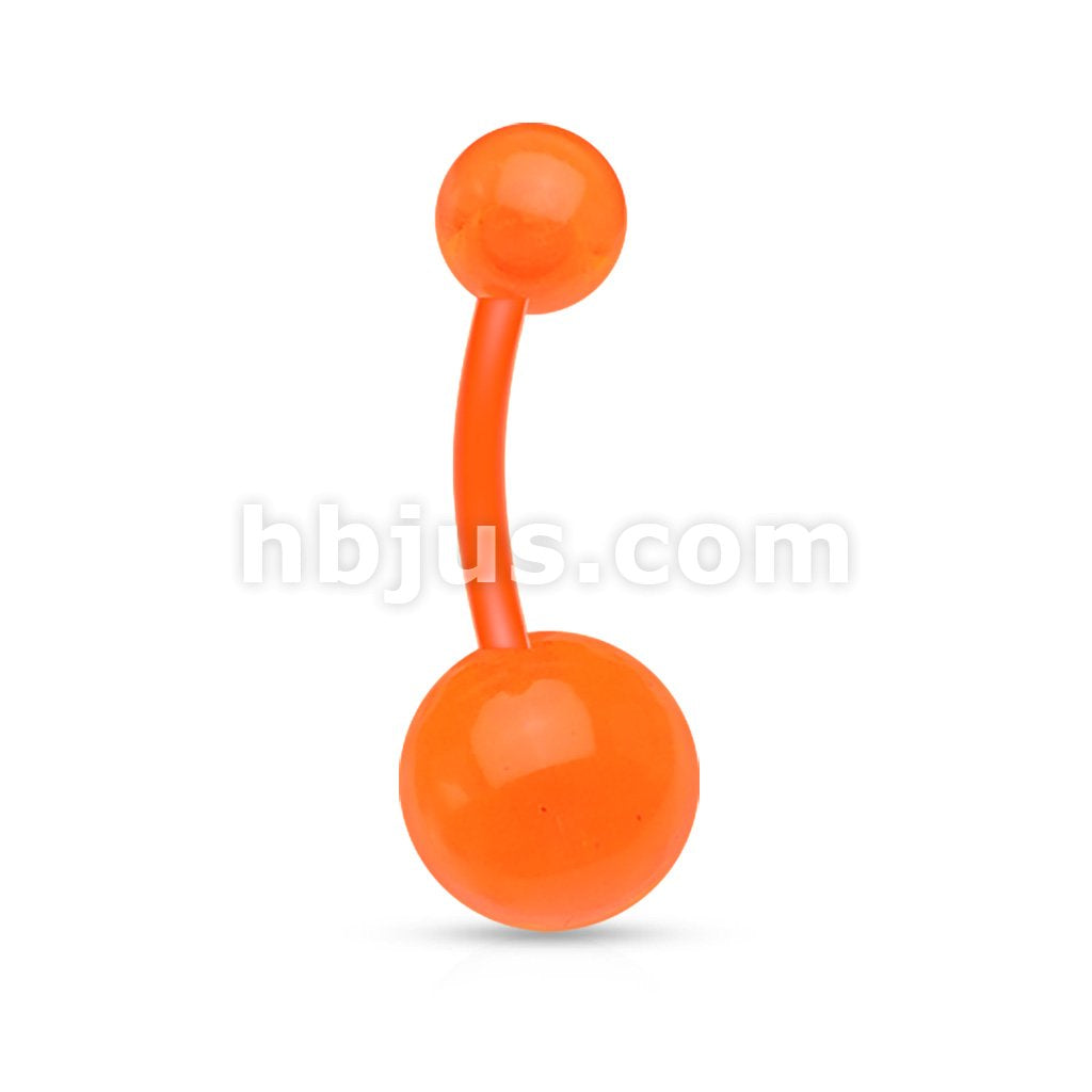 Bioflex Flexible Navel Ring With Transparent U Ball - Image 7
