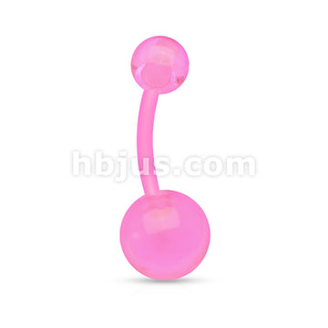 Bioflex Flexible Navel Ring With Transparent U Ball - Image 8