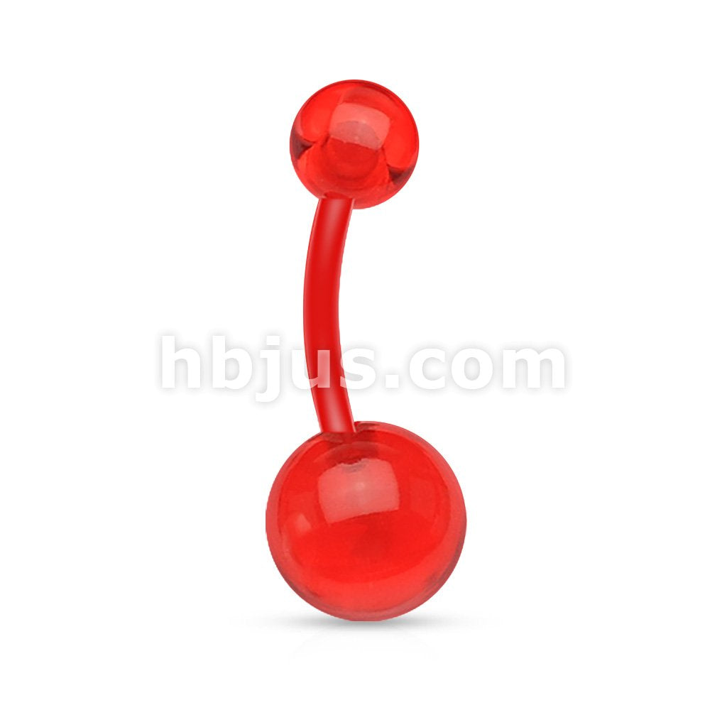Bioflex Flexible Navel Ring With Transparent U Ball - Image 9