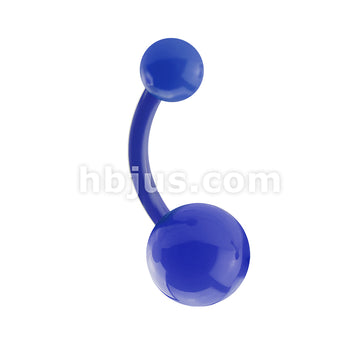 Bioflex Solid Color Acrylic Ball Bioflex Belly Button Navel Rings - Image 3