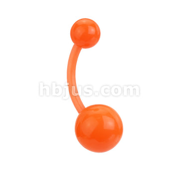 Bioflex Solid Color Acrylic Ball Bioflex Belly Button Navel Rings - Image 6