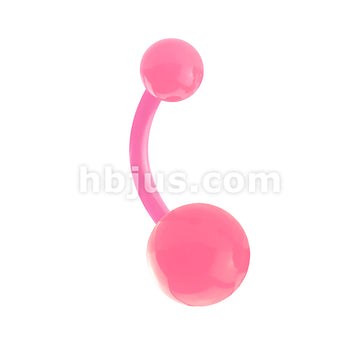 Bioflex Solid Color Acrylic Ball Bioflex Belly Button Navel Rings - Image 7