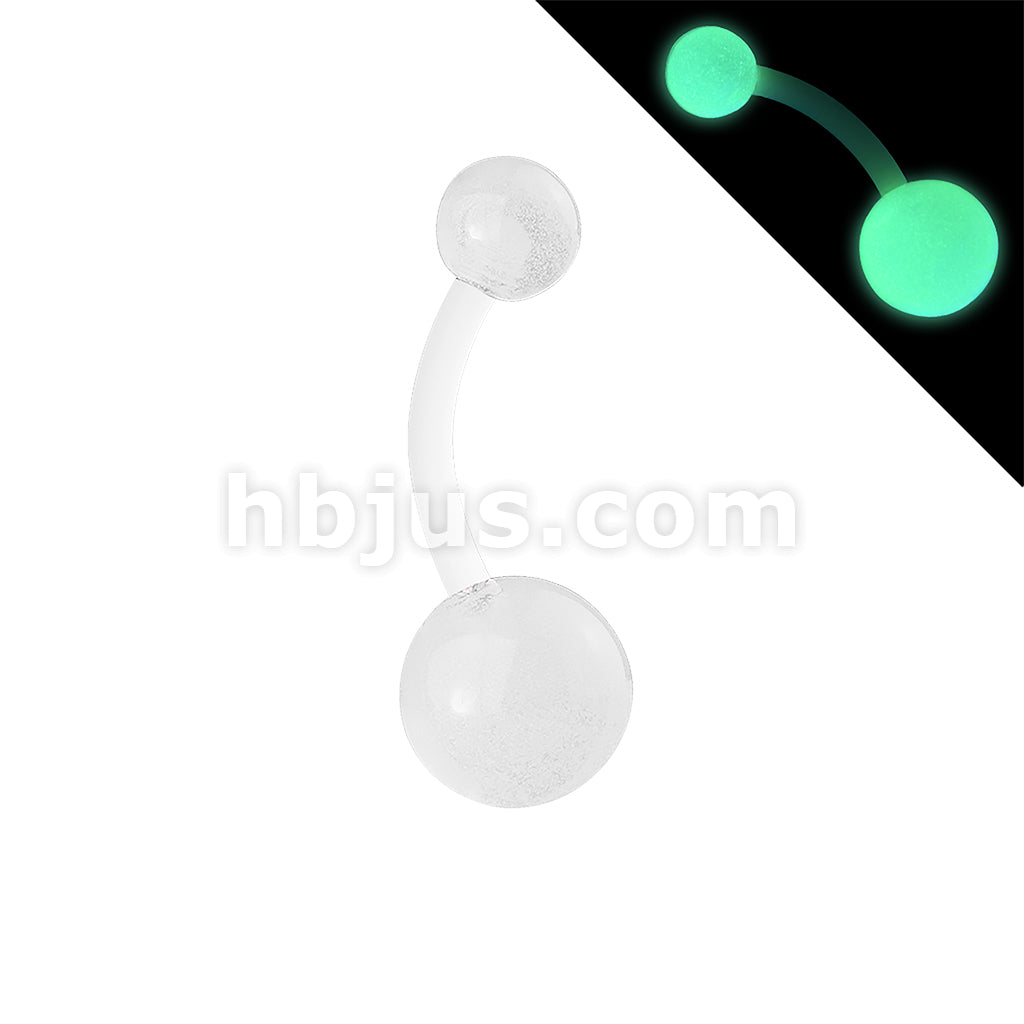 Bio Flex Navel Rings With Color Glow in the Dark Balls - Image 7