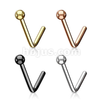 40 Pcs Pre Loaded Ball End 316L Surgical Steel L Bend Nose Stud Rings Pack (4 Colors x 10 Pcs) - Image 2