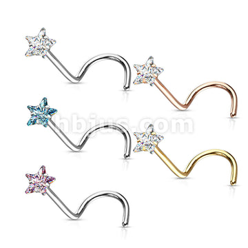 40 Pcs Mixed Colored Pre Loaded Box of Prong Set Star CZ Top 316L Surgical Steel Nose Screw Pack - Image 2