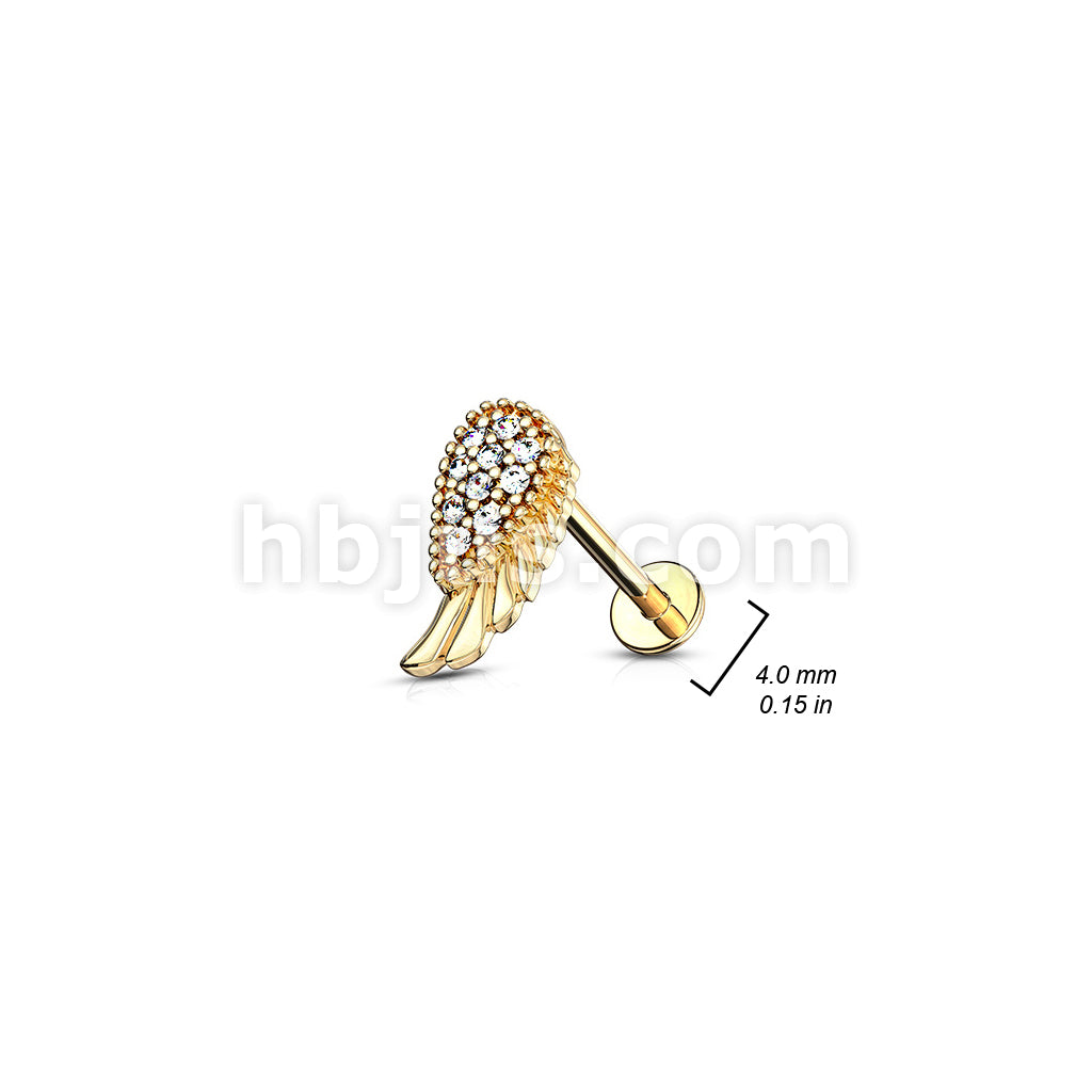 24 Pcs Pre Loaded Box of Assorted Styles with CZs 14Kt Gold Plated 316L Surgical Steel Internally Threaded Labrets, Monroe, and Cartilage Studs Pack - Image 3