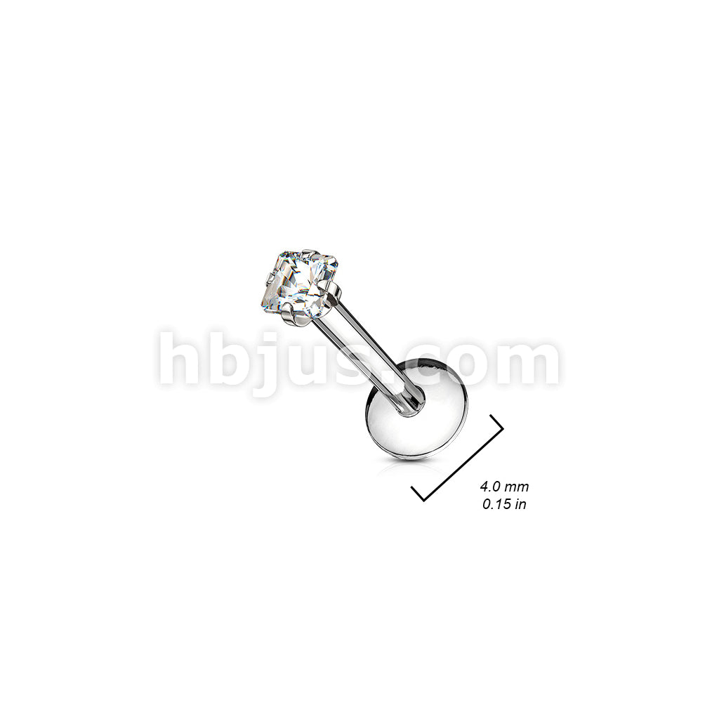 24 Pcs Pre Loaded Internally Threaded Prong Set CZ Top Mi 316L Stud Pack for Labret, Lip, Monroe and Ear Cartilage - Image 2