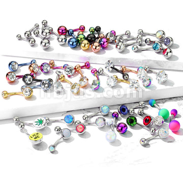 Starter Pack 159pcs 316L Surgical Steel Belly/Navel Rings Pre Assorted Best Sellers
