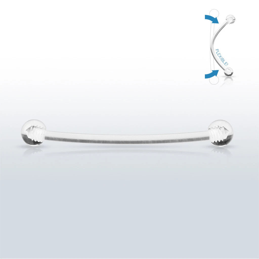 Pregnancy Flexible Belly Retainers with Clear Acrylic Balls