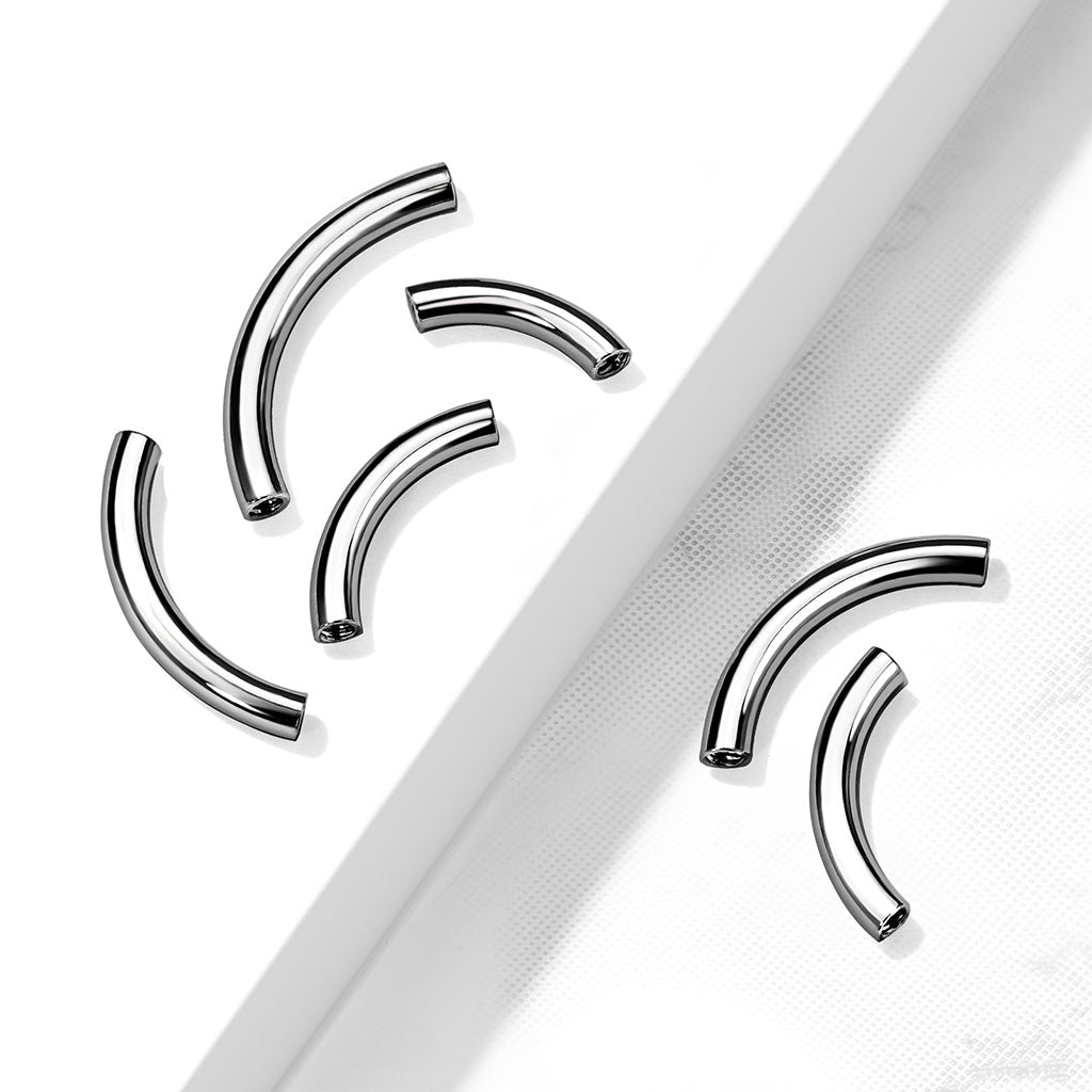 Implant Grade Titanium Internally Threaded Curved Barbell Pins