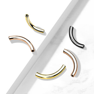 Pack 316L Surgical Steel Internally Threaded Curved Barbell Pin