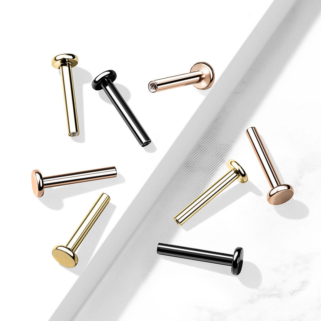 Pack PVD Over316L Surgical Steel Internally Threaded 3mm Base