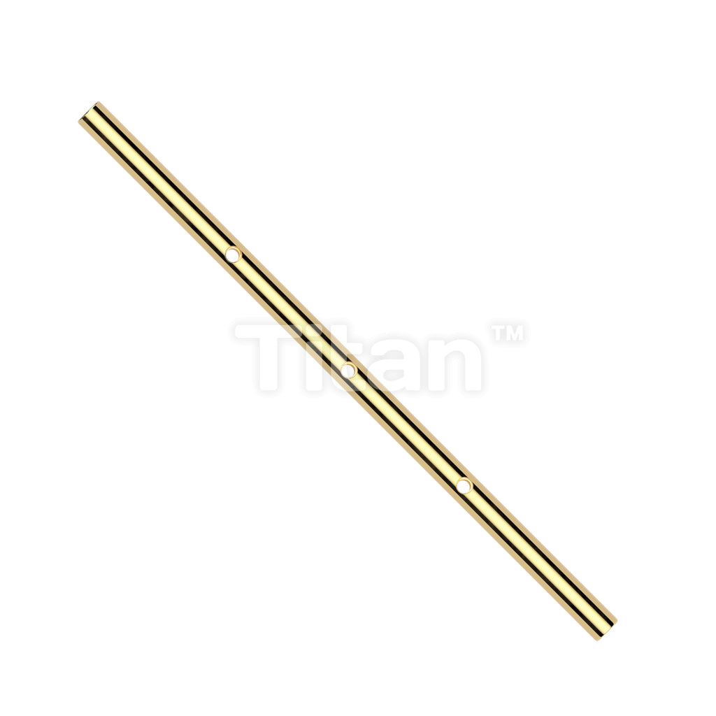 Implant Grade Titanium Internally Threaded Industrial Barbell Pins With 3 Threaded Holes on Bar - Image 2